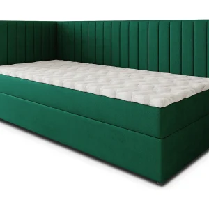Boxspringbed ARIS 80×200 cm Set met hoofdbord, bedbodem en matras, Dennengroen Boxspringbed ARIS 80×200 cm Set met hoofdbord, bedbodem en matras, Dennengroen