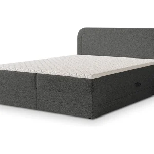Boxspringbed ARMEL 140×200 cm Set met hoofdbord, bedbodem en matras, Grijs