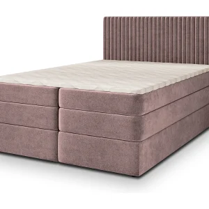 Boxspringbed FELBIO 180×200 cm Set met hoofdbord, bedbodem en matras, Poederroze Boxspringbed FELBIO 180×200 cm Set met hoofdbord, bedbodem en matras, Poederroze