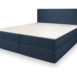 Boxspringbed PELLIO 180×200 cm Set met hoofdbord, bedbodem en matras, Blauw Boxspringbed PELLIO 180×200 cm Set met hoofdbord, bedbodem en matras, Blauw