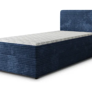 Boxspringbed PISA 80×200 cm Set met hoofdbord, bedbodem en matras, Blauw