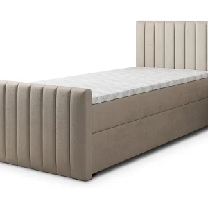Boxspringbed ARION 80×200 cm Set met hoofdbord, bedbodem en matras, Beige