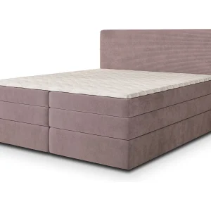 Boxspringbed MATERN 140×200 cm Set met hoofdbord, bedbodem en matras, Poederroze Boxspringbed MATERN 140×200 cm Set met hoofdbord, bedbodem en matras, Poederroze