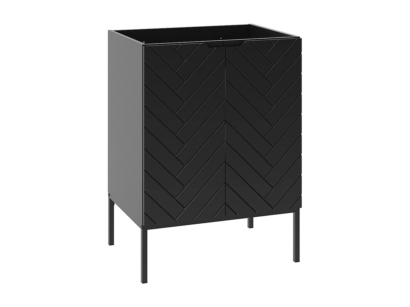Daria 60cm badmeubel op poten Zwart