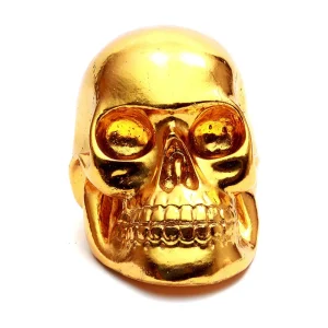De Resin Skull Head Decoratie – Goud – S De Resin Skull Head Decoratie – Goud – S