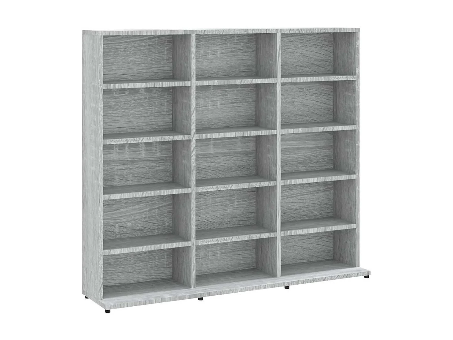 Cd-kast 100x23x89,5 cm bewerkt hout grijs sonoma eikenkleurig