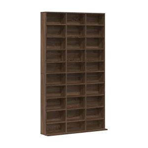 Cd-kast 102x23x177,5 cm bewerkt hout bruin eikenkleur
