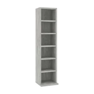 Cd-kast 21x20x88 cm bewerkt hout betongrijs