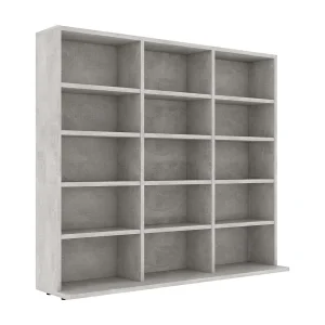 Cd-kast 100x23x89,5 cm bewerkt hout betongrijs Cd-kast 100x23x89,5 cm bewerkt hout betongrijs