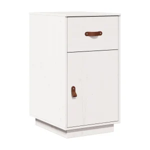 Bureaukastje 40x50x75 cm massief grenenhout wit