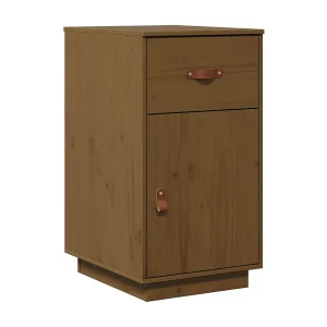 Bureaukastje 40x50x75 cm massief grenenhout honingbruin