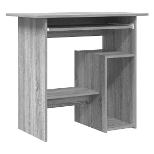 Bureau 80x45x74 cm bewerkt hout grijs sonoma eikenkleurig