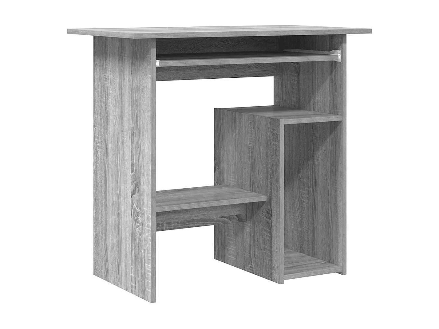 Bureau 80x45x74 cm bewerkt hout grijs sonoma eikenkleurig