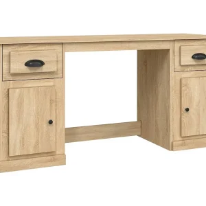 Bureau met kast bewerkt hout sonoma eikenkleurig