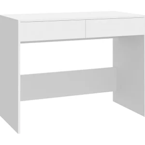 Bureau 101x50x76,5 cm bewerkt hout wit Bureau 101x50x76,5 cm bewerkt hout wit