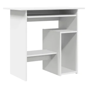 Bureau 80x45x74 cm bewerkt hout wit