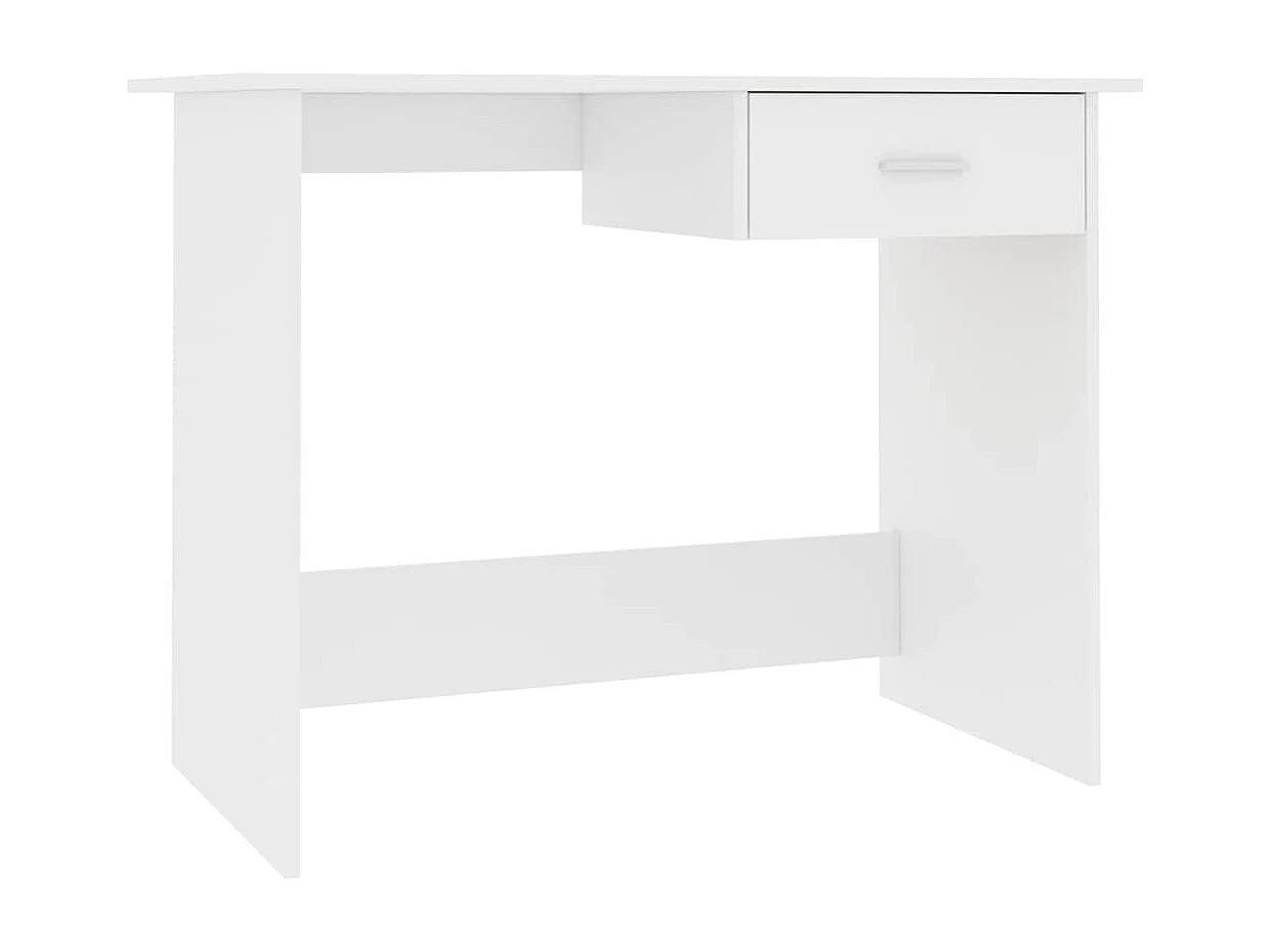Bureau 100x50x76 cm bewerkt hout wit