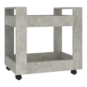 Bureaukastje 60x45x60 cm bewerkt hout betongrijs Bureaukastje 60x45x60 cm bewerkt hout betongrijs