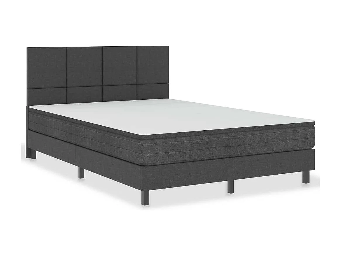Boxspring stof donkergrijs 160x200 cm