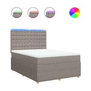 Boxspring met matras stof taupe 160×200 cm Boxspring met matras stof taupe 160×200 cm