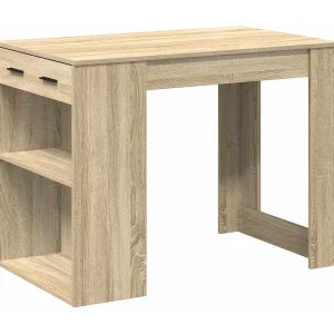 Bureau met lade&plank 102x62x77,5 cm bewerkt hout sonoma eiken