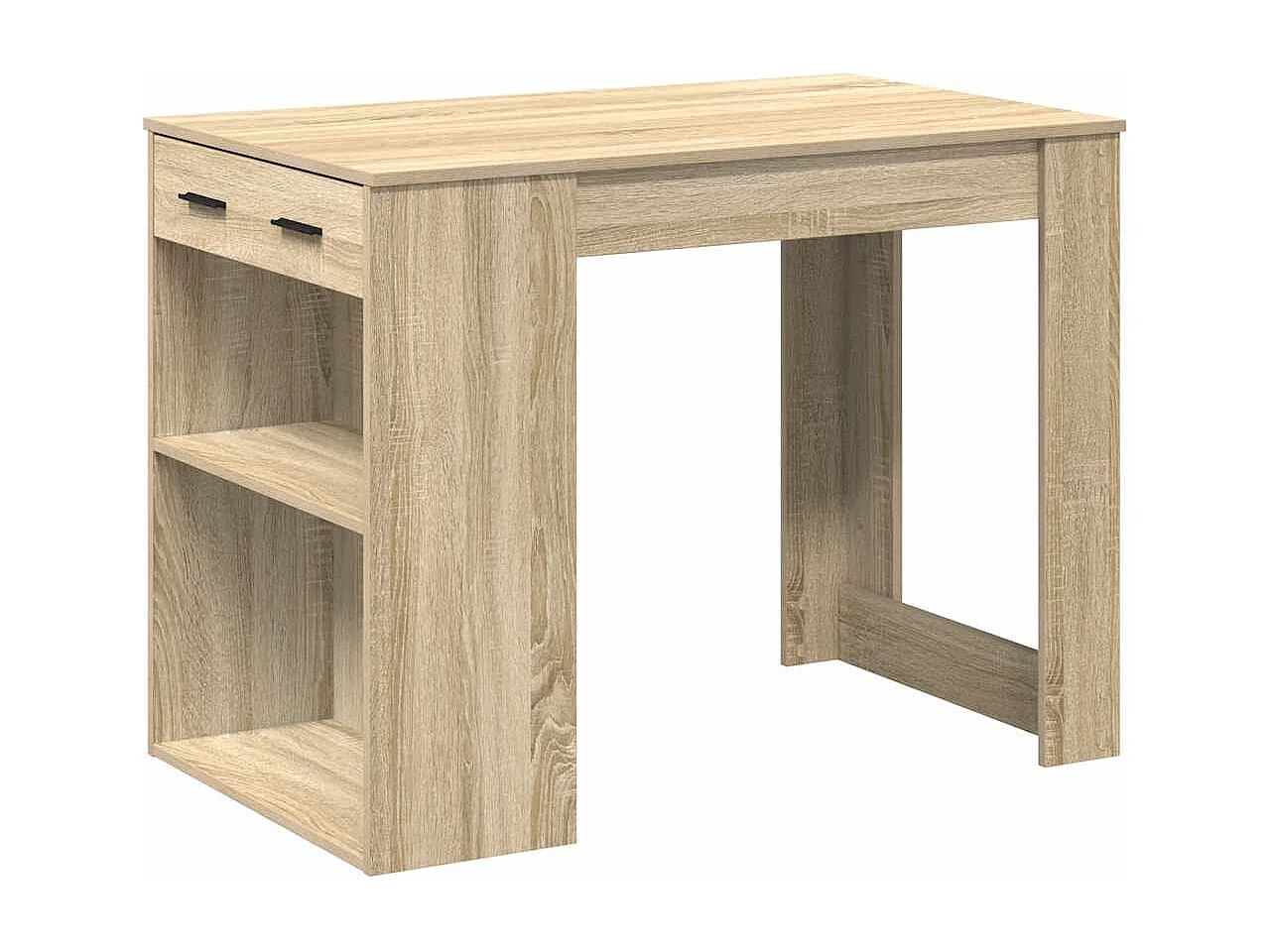 Bureau met lade&plank 102x62x77,5 cm bewerkt hout sonoma eiken