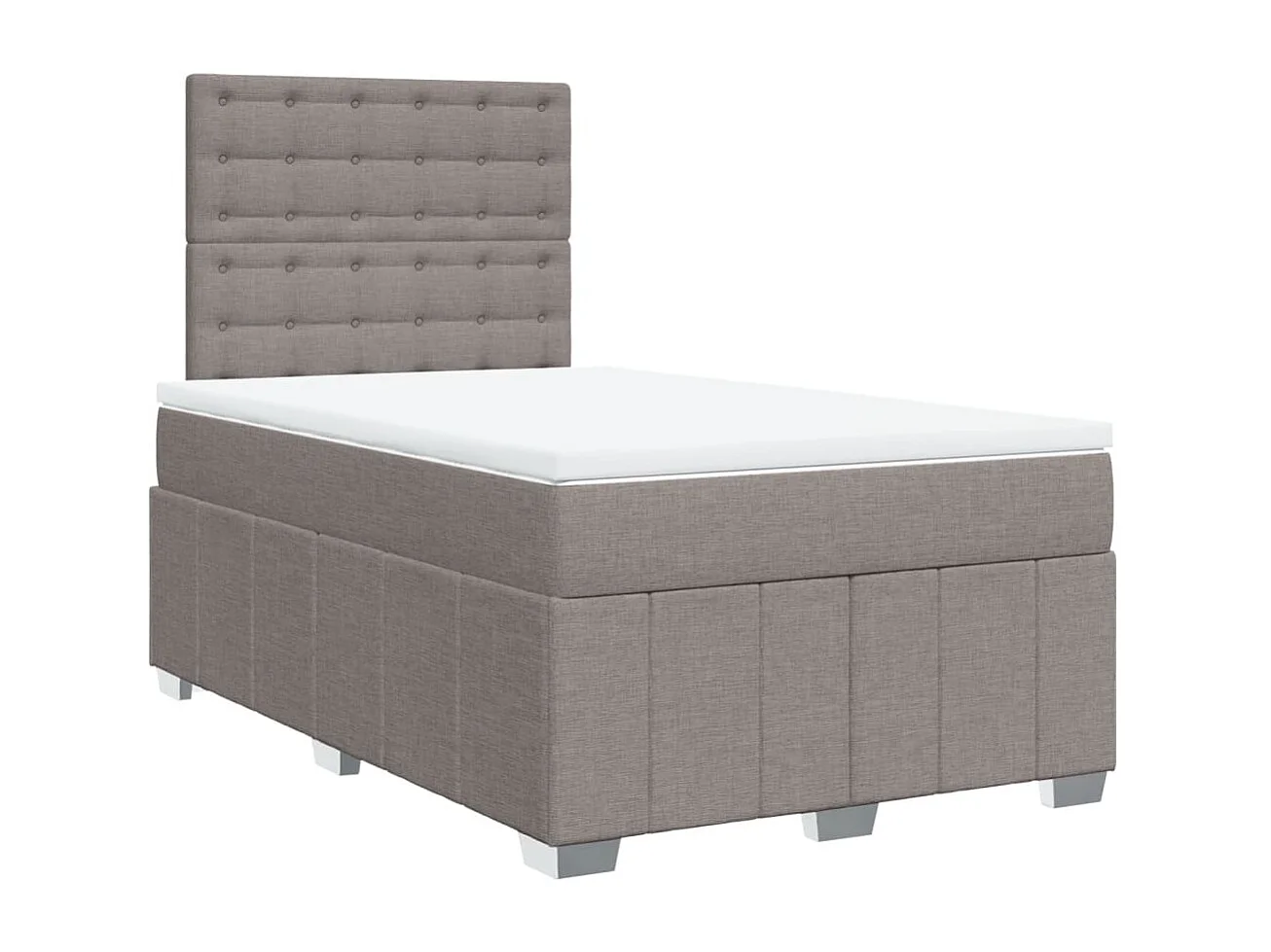 Boxspring met matras stof taupe 120x190 cm