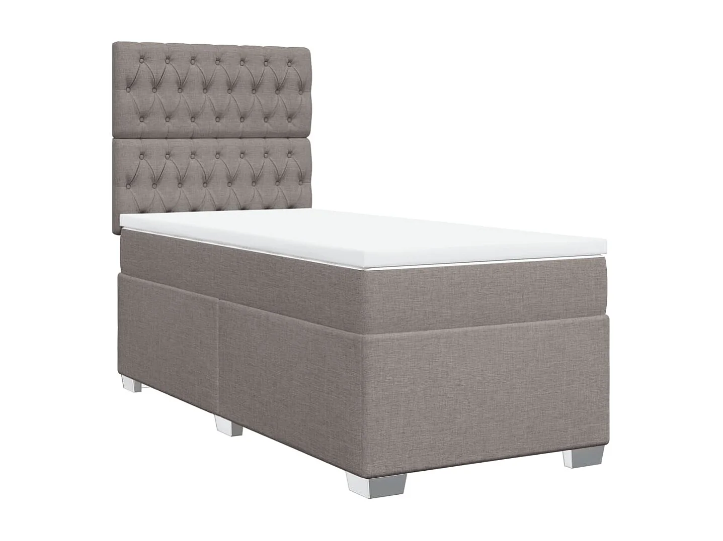 Boxspring met matras stof taupe 80x200 cm