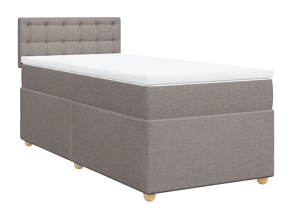 Boxspring met matras stof taupe 100x200 cm