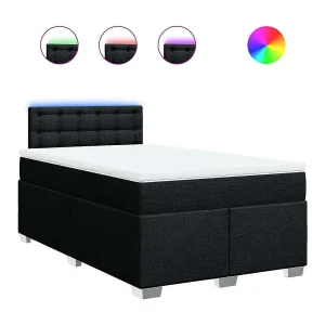 Boxspring met matras stof zwart 120×190 cm Boxspring met matras stof zwart 120×190 cm