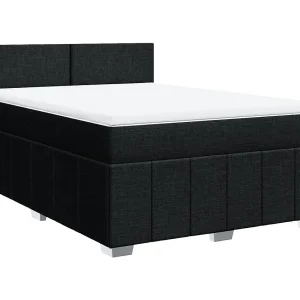Boxspring met matras stof zwart 160×200 cm Boxspring met matras stof zwart 160×200 cm