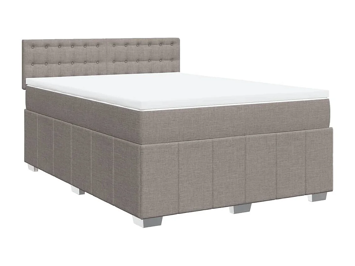 Boxspring met matras stof taupe 140x200 cm