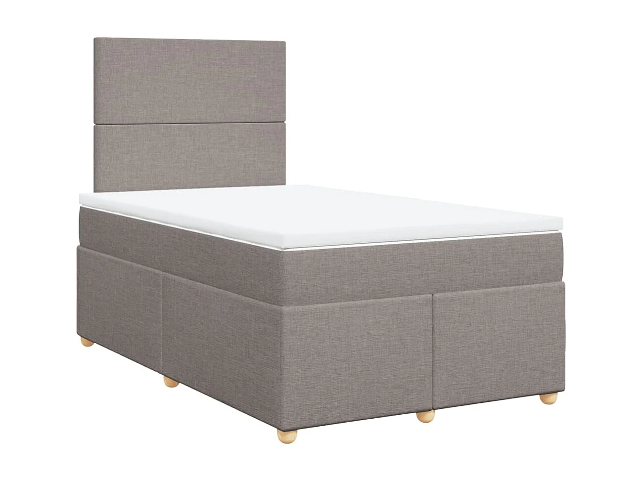 Boxspring met matras stof taupe 120x200 cm