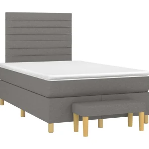 Boxspring met matras stof zwart 120×190 cm Boxspring met matras stof zwart 120×190 cm