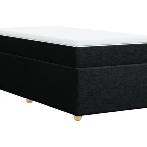 Boxspring met matras stof zwart 80×200 cm Boxspring met matras stof zwart 80×200 cm