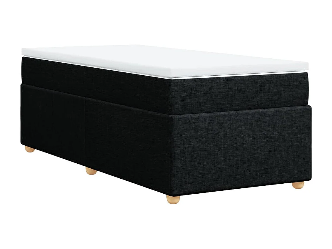 Boxspring met matras stof zwart 80x200 cm
