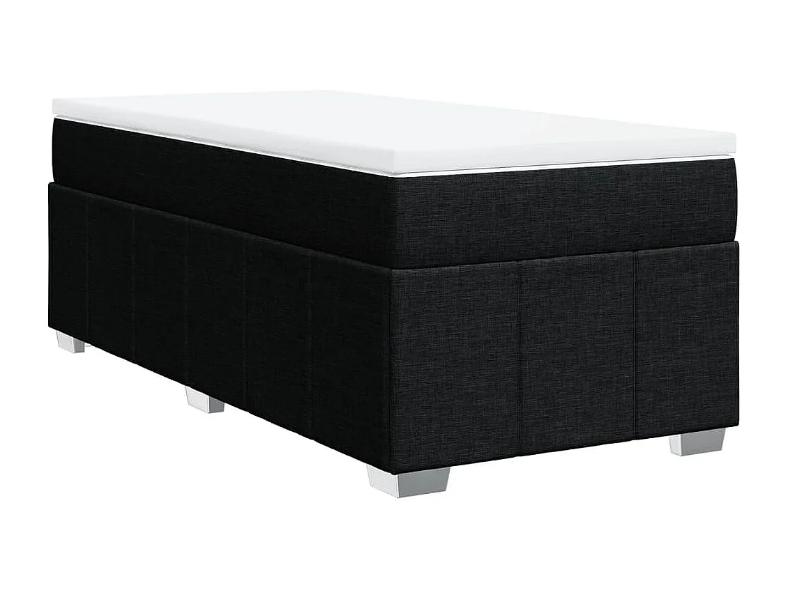 Boxspring met matras stof zwart 90x190 cm