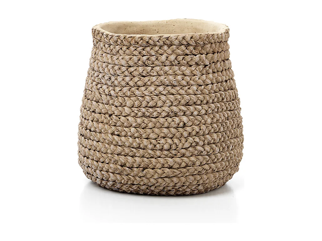 De Braided Planter - Natuurlijk - L