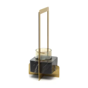 De Marbre d’Or Kandelaar – Goud Zwart – L