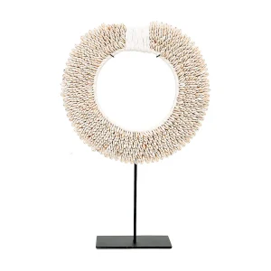 De Papua Shell Disc On Stand – Wit – M De Papua Shell Disc On Stand – Wit – M