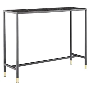 Dipp sidetable 30×100 cm glas zwart marmor decor. Dipp sidetable 30×100 cm glas zwart marmor decor.