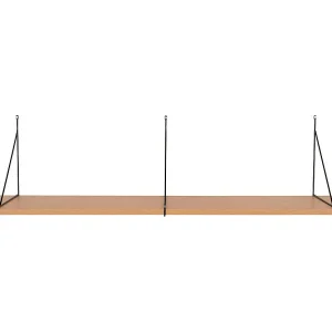 Chiba wandplank es fineer,zwart.
