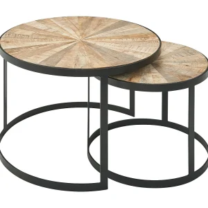 design salontafel set van 2 mango massief houten