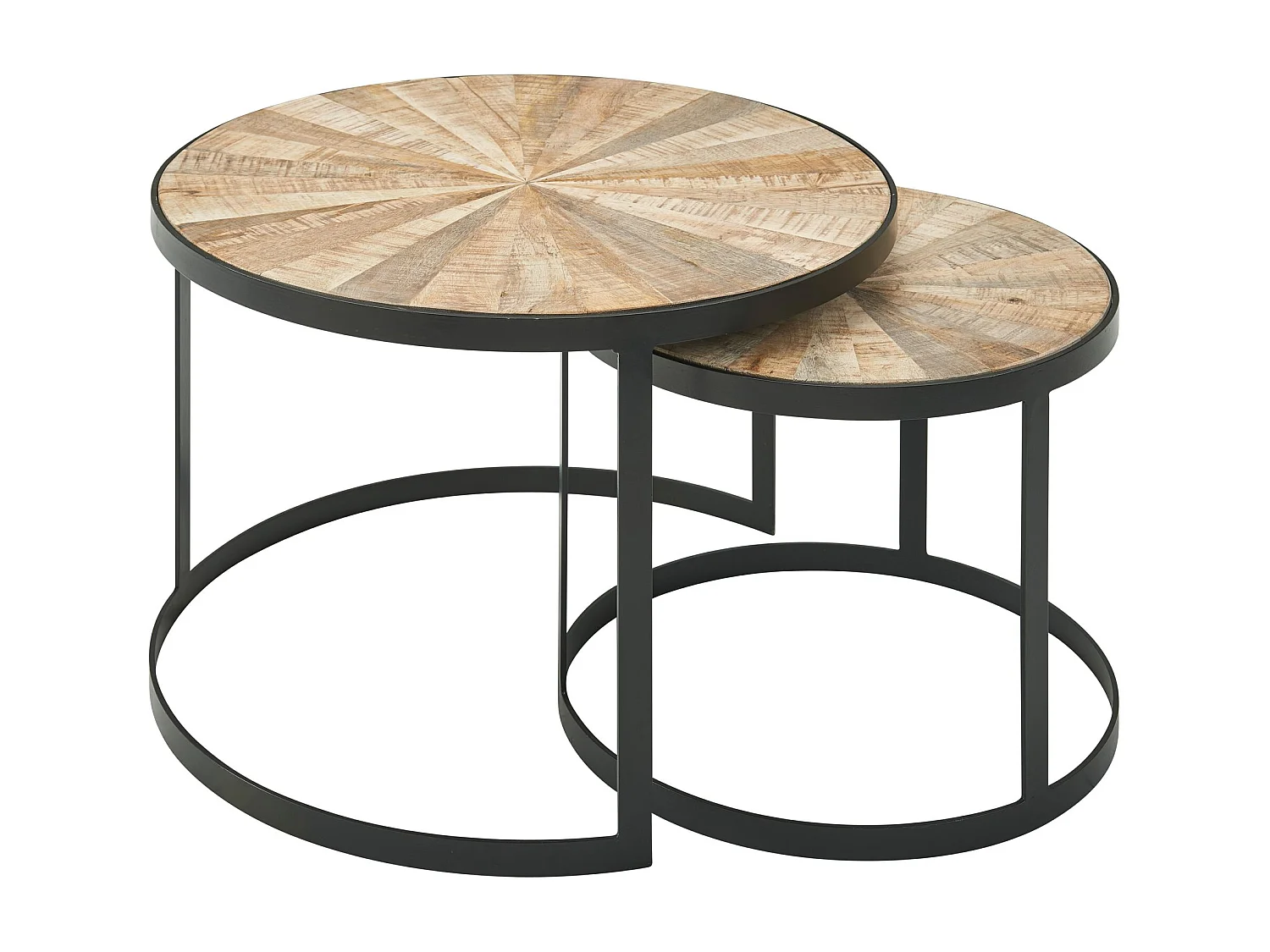 design salontafel set van 2 mango massief houten