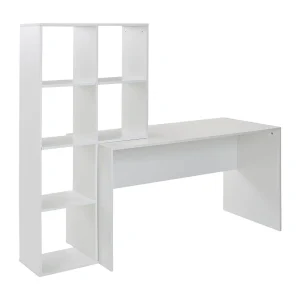 bureau met plank wit 170x59x143,5 cm bureautafel modern bureau met plank wit 170x59x143,5 cm bureautafel modern