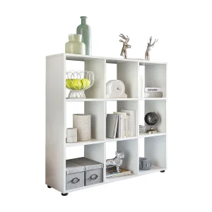 Design Boekenkast met 9 vakken Wit 108 x 104 x 29 cm, Design Boekenkast met 9 vakken Wit 108 x 104 x 29 cm,