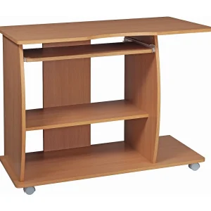 computertafel DIANA oprolbaar Beech 90 x 71 x 50 cm met computertafel DIANA oprolbaar Beech 90 x 71 x 50 cm met