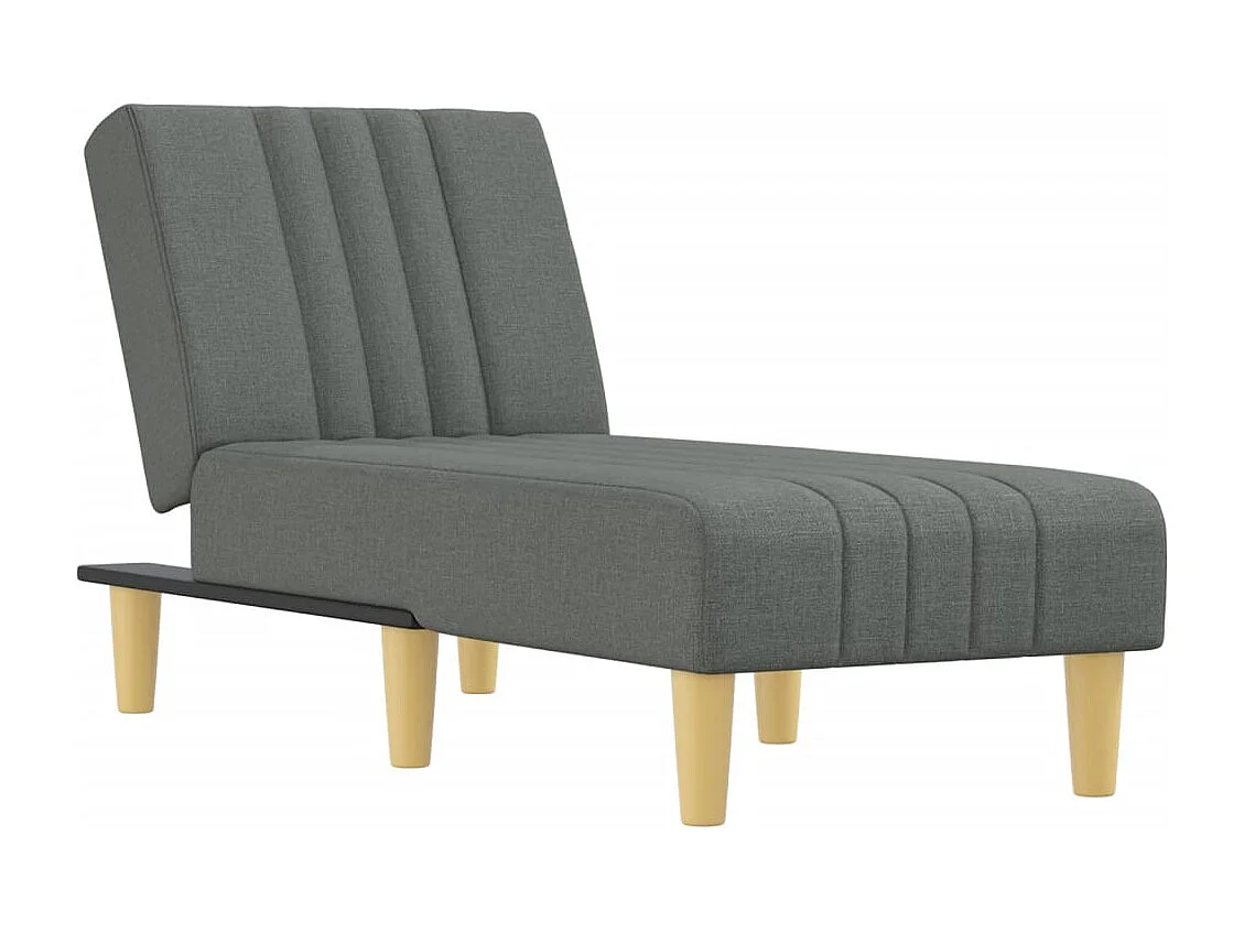 Chaise longue stof donkergrijs