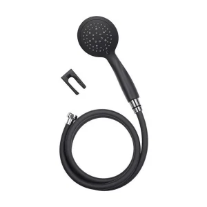 Douchekop Rousseau CombiFlex Hebe Zwart 5 Stralen, Kalkwerend, Flexibele Slang 1,5m, Wandhouder 3 Posities Douchekop Rousseau CombiFlex Hebe Zwart 5 Stralen, Kalkwerend, Flexibele Slang 1,5m, Wandhouder 3 Posities