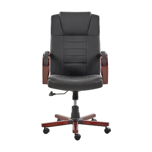 Massagestoel DIAMOND met verwarming Leer Zwart